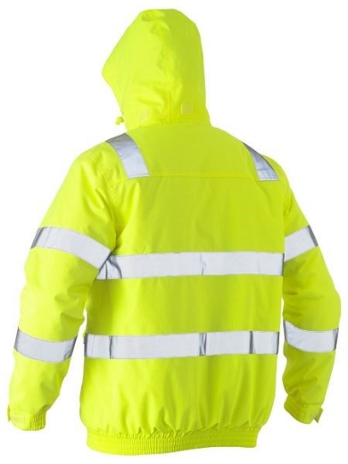 Picture of Bisley Hi Vis Wet Weather Bomber Jacket with Reflective Tape