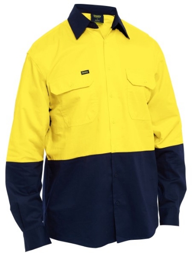 Picture of Bisley Hi Vis Cool Lightweight Drill Shirt