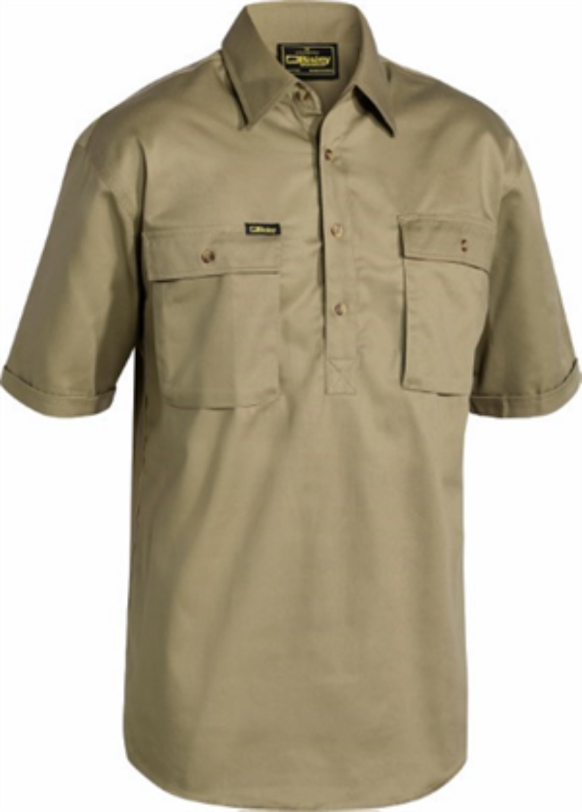 Picture of Bisley Cotton Drill Shirt Closed Front Short Sleeve