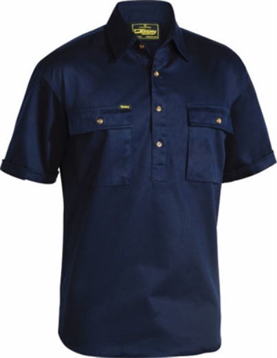 Picture of Bisley Cotton Drill Shirt Closed Front Short Sleeve