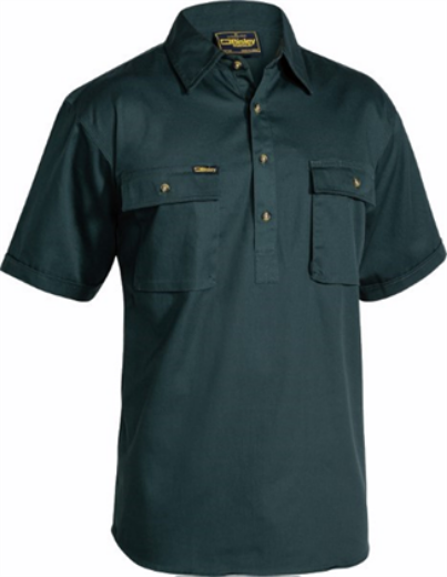 Picture of Bisley Cotton Drill Shirt Closed Front Short Sleeve