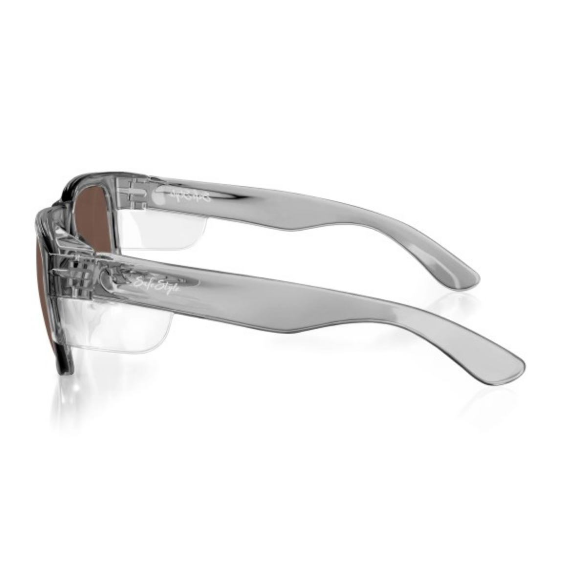 Picture of SafeStyle Fusions Graphite Frame Brown Polarised Lens Safety Glasses