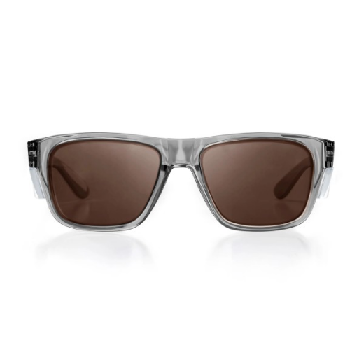 Picture of SafeStyle Fusions Graphite Frame Brown Polarised Lens Safety Glasses