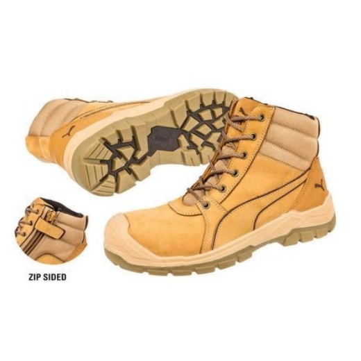 Picture of Puma Safety Tornado Lace Up Zip Side Boot Wheat