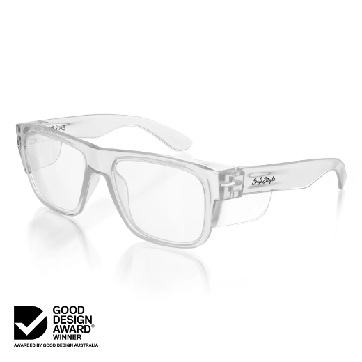 Picture of SafeStyle Fusion Clear Frame Clear Lens Safety Glasses