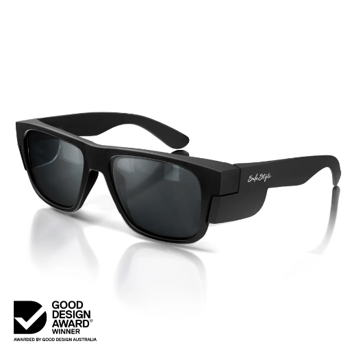 Picture of SafeStyle Fusions Matte Black Frame Polarised Lens Safety Glasses