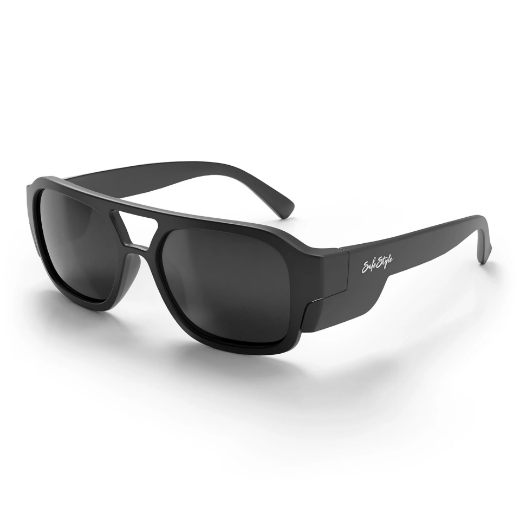 Picture of Skylines Matte Black Frame Grey Polarised Lens Safety Glasses