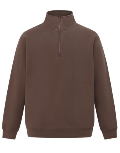 Picture of Winning Spirit Adults American Style 1/2 Zip Fleecy Sweat Top