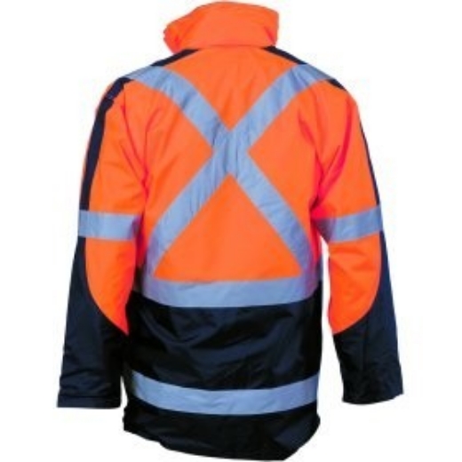 Picture of DNC Rain Jacket Polyester PVC X Pattern Reflective Tape