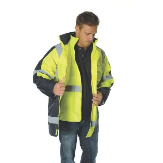 Picture of DNC Rain Jacket Polyester PVC X Pattern Reflective Tape