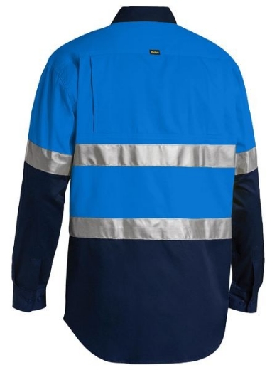 Picture of Bisley Cool Lightweight Shirt Long Sleeve 2 Hoop Reflective Tape