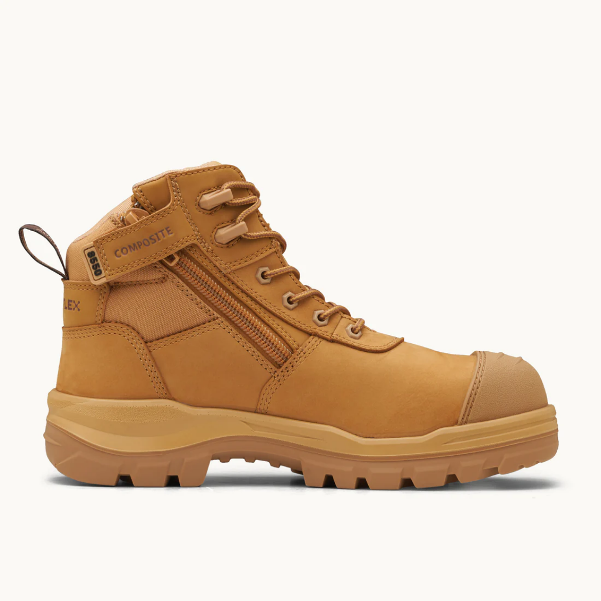 Picture of Blundstone ROTOFLEX Unisex Safety Boot  Zip Side Lace up 135mm Height TPU Toe Guard