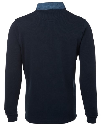Picture of JB's Adults 2 Tone Rugby Shirt Long Sleeve