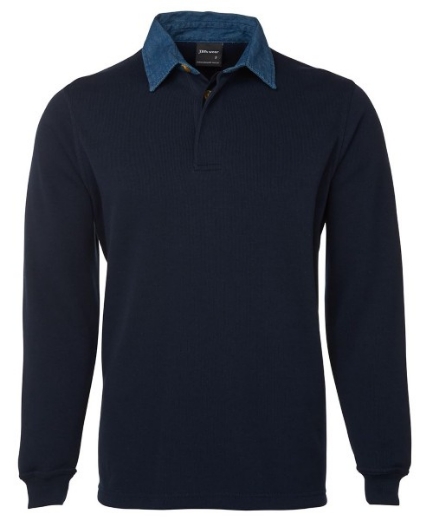 Picture of JB's Adults 2 Tone Rugby Shirt Long Sleeve