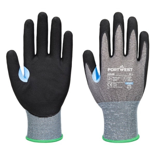 Picture of Portwest CS Cut D21 Nitrile Glove Grey/Black