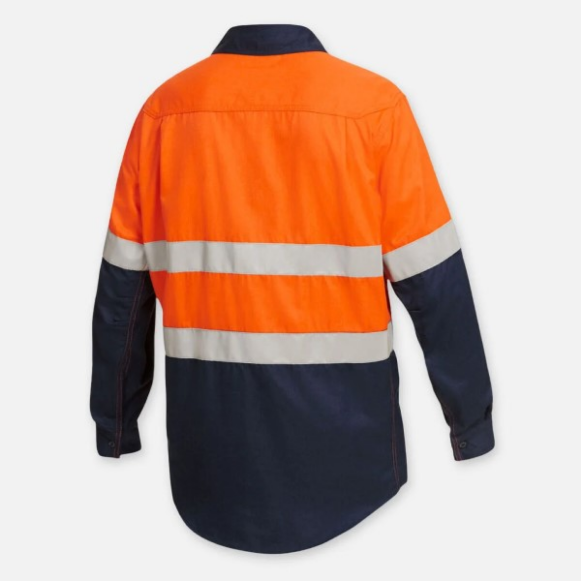 Picture of King Gee ShieldTec Fire Resistant Lenzing Hi-Vis Spliced Open Front Taped Shirt