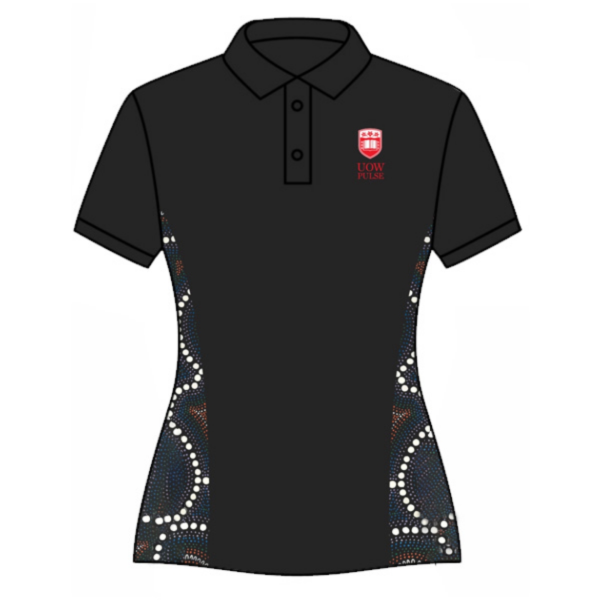 Picture of Indigenous Ladies Poly Bamboo Short Sleeve Sublimated Polo - PULSE