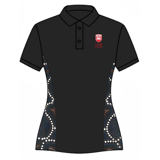 Picture of Indigenous Ladies Poly Bamboo Short Sleeve Sublimated Polo - PULSE