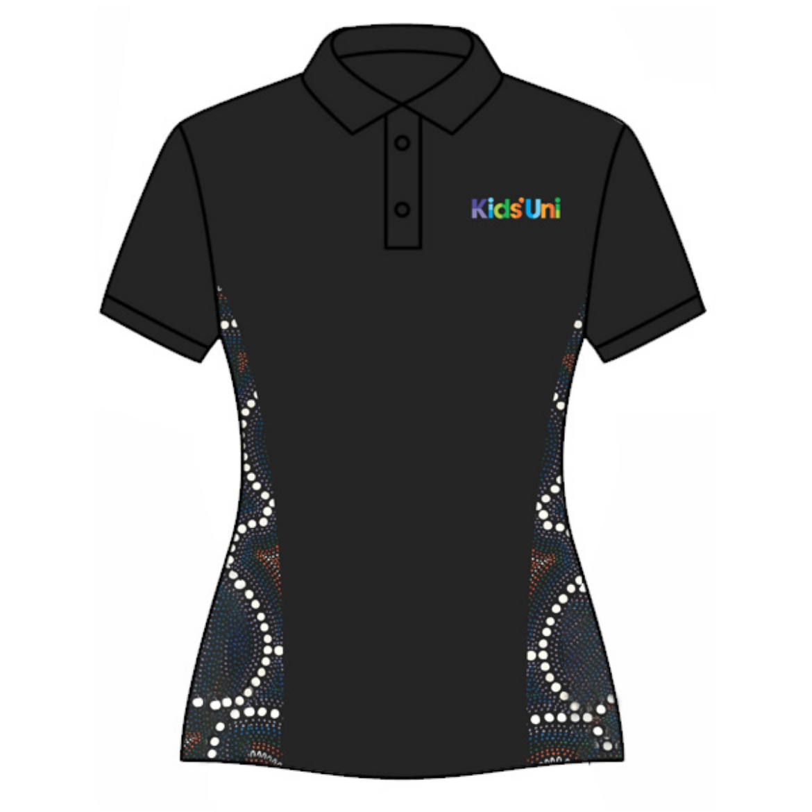 Picture of Indigenous Ladies Poly Bamboo Short Sleeve Sublimated Polo - KIDS UNI