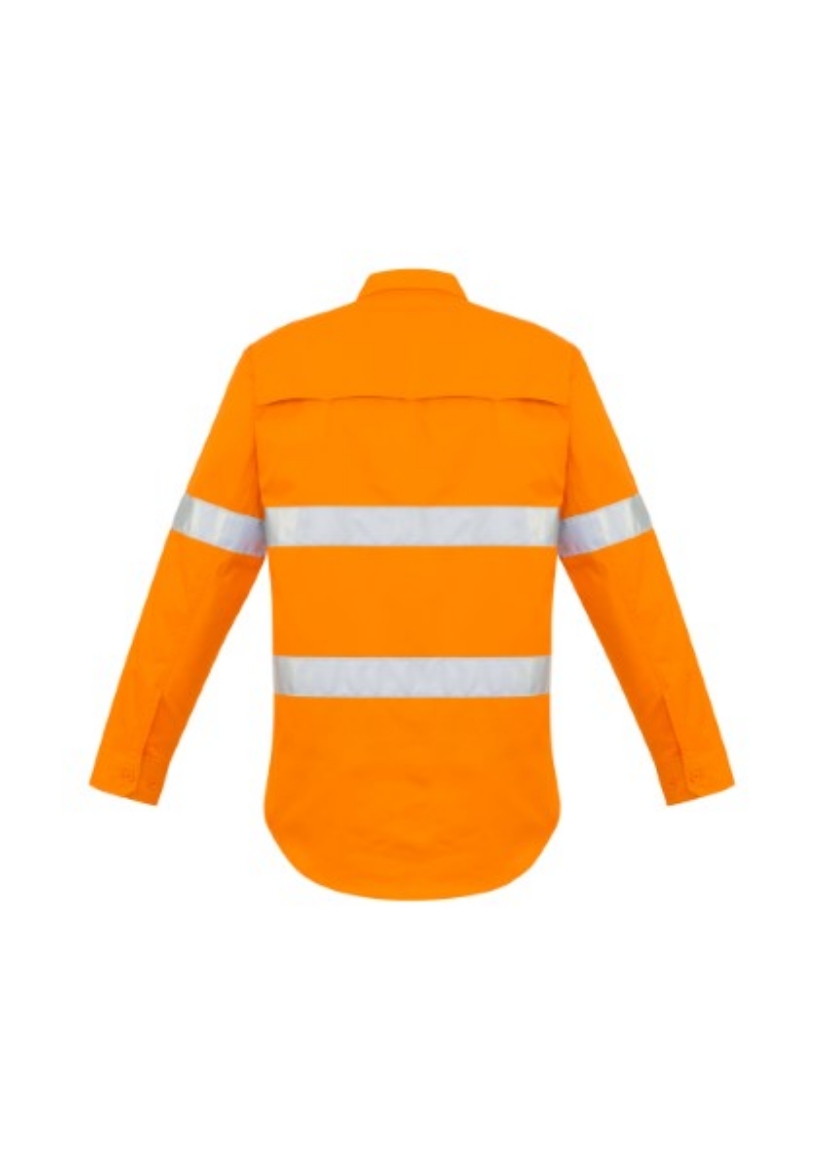 Picture of Syzmik Mens Shirt Mid Weight Hi Vis Hoop Reflective Tape Orange