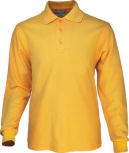 Picture of Bocini Unisex Adults Basic Polo Long Sleeve