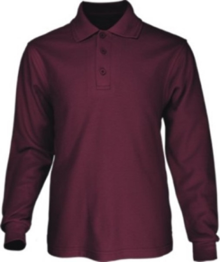 Picture of Bocini Unisex Adults Basic Polo Long Sleeve