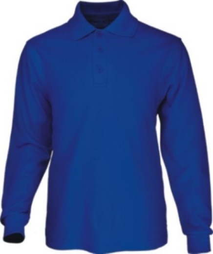 Picture of Bocini Unisex Adults Basic Polo Long Sleeve