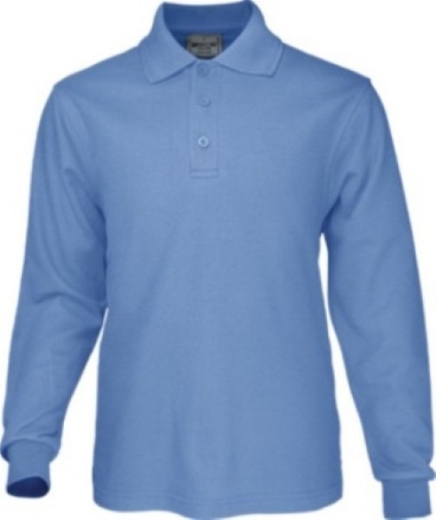 Picture of Bocini Unisex Adults Basic Polo Long Sleeve