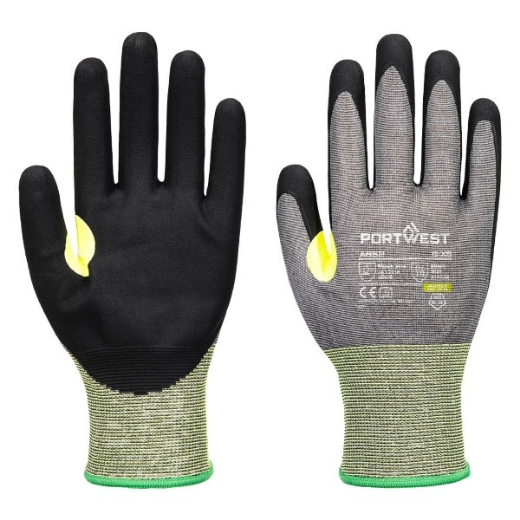 Picture of Portwest CS Cut E21 Nitrile Glove Grey/Black