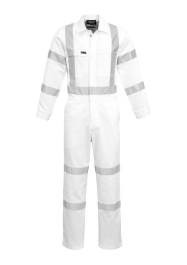 Picture of Syzmik Mens Bio Motion X Back Overall White