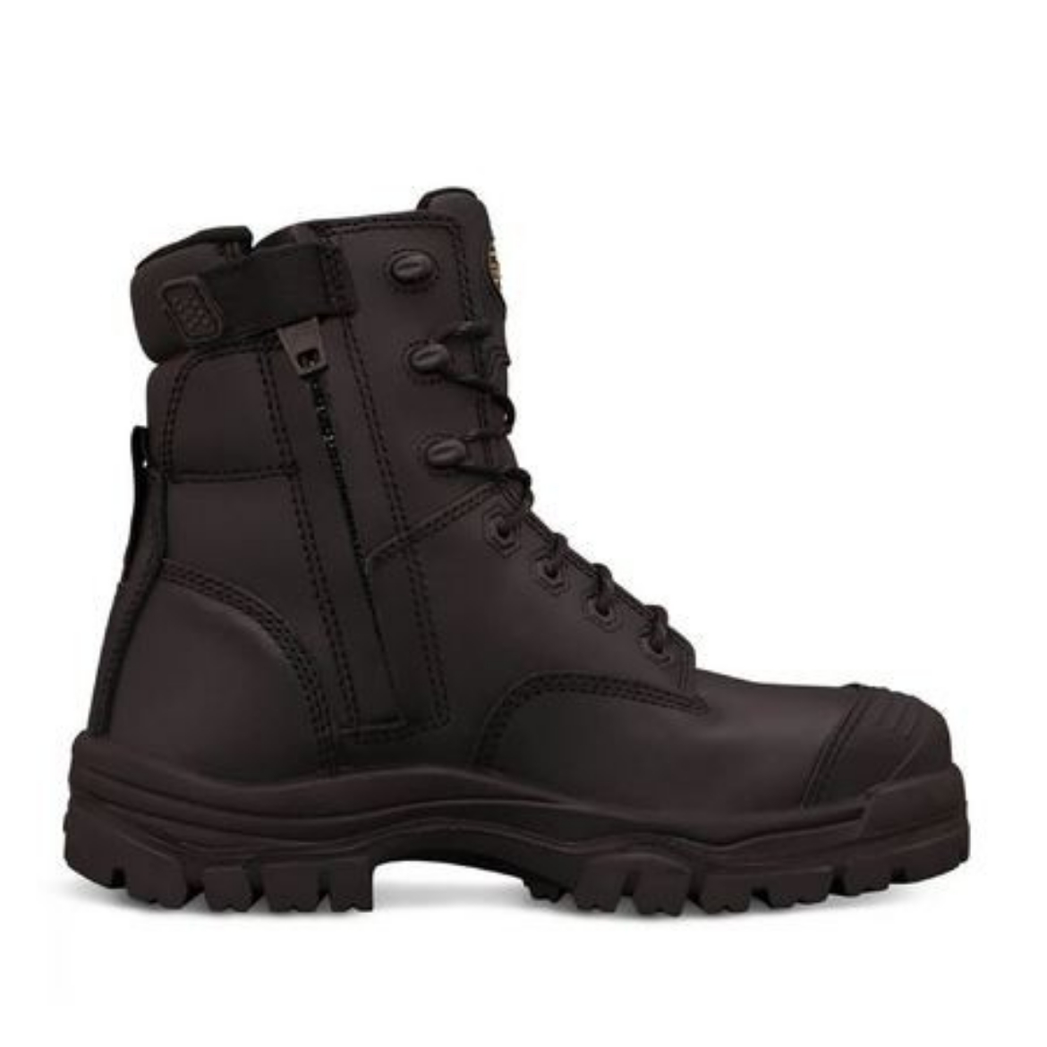 Picture of Oliver At's Lace up Zip Side Boot Composite Toe Cap Black