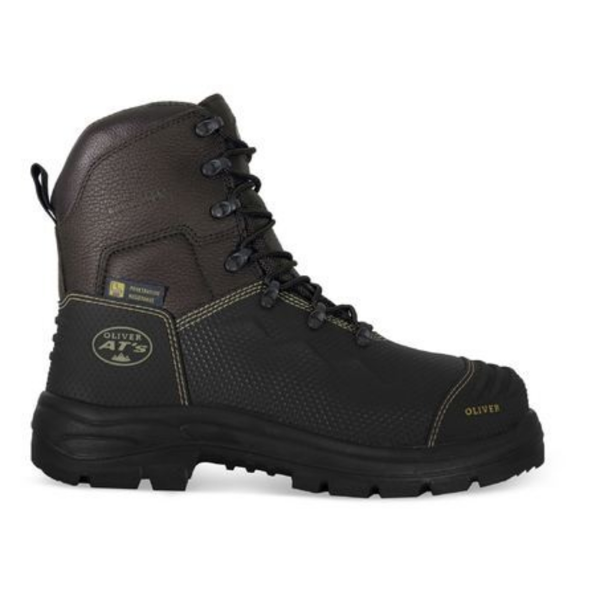 Picture of Oliver Boot At's Lace up Zip Side 150mm Caustic and Waterproof