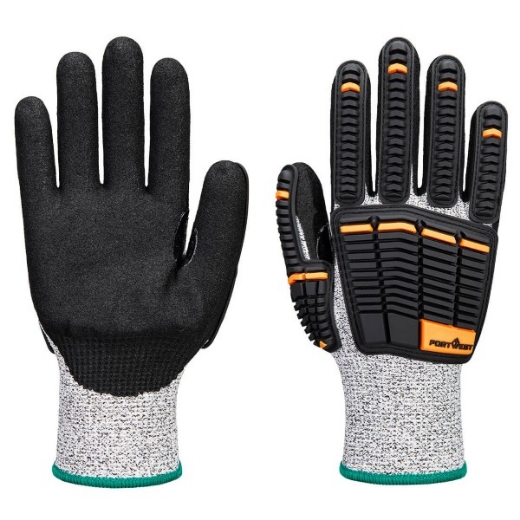 Picture of Portwest Impact C13 Nitrile Foam Glove Grey/Black