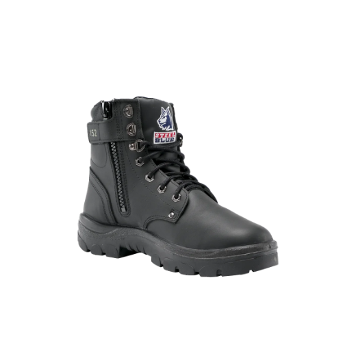 Picture of Steel Blue Argyle Zip Lace up Boot TPU Sole