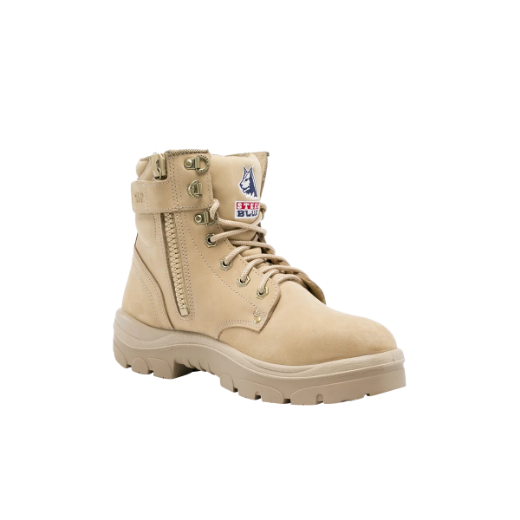 Picture of Steel Blue Argyle Zip Lace up Boot TPU Sole