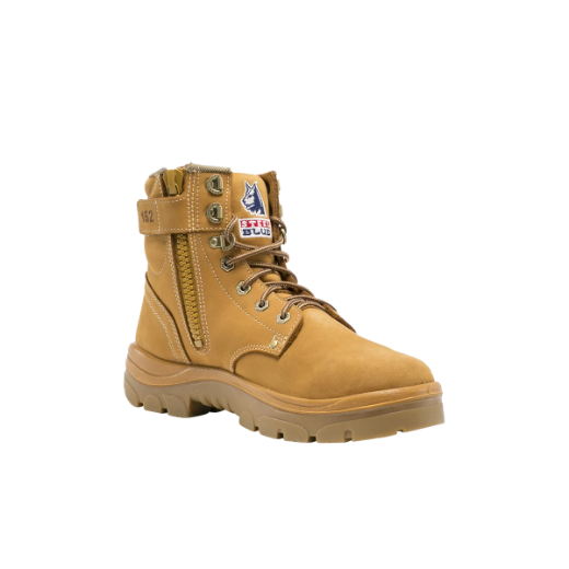 Picture of Steel Blue Argyle Zip Lace up Boot TPU Sole