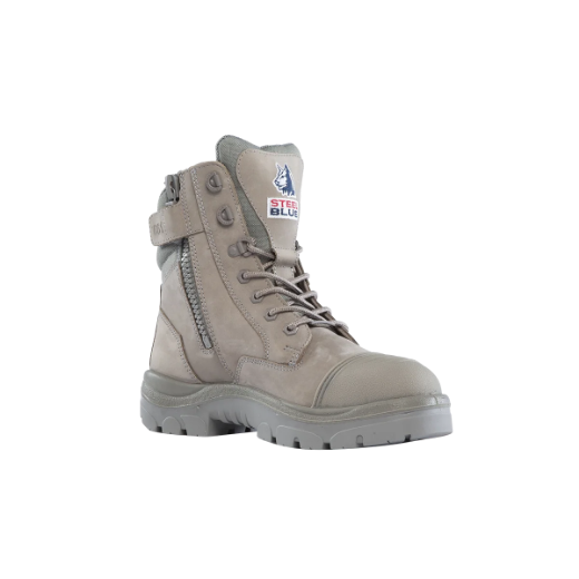Picture of Steel Blue Southern Cross Lace Up Zip Side Boot with Scuff Cap