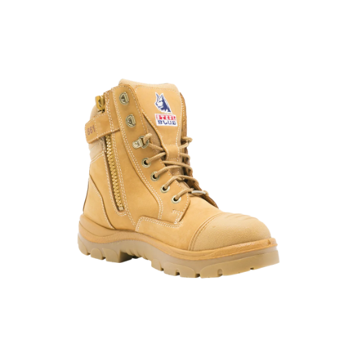 Picture of Steel Blue Southern Cross Lace Up Zip Side Boot with Scuff Cap