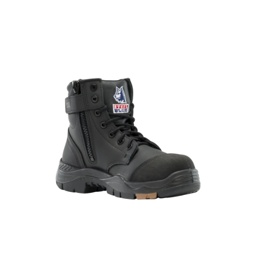Picture of Steel Blue Argyle Zip Lace Up Composite Boot