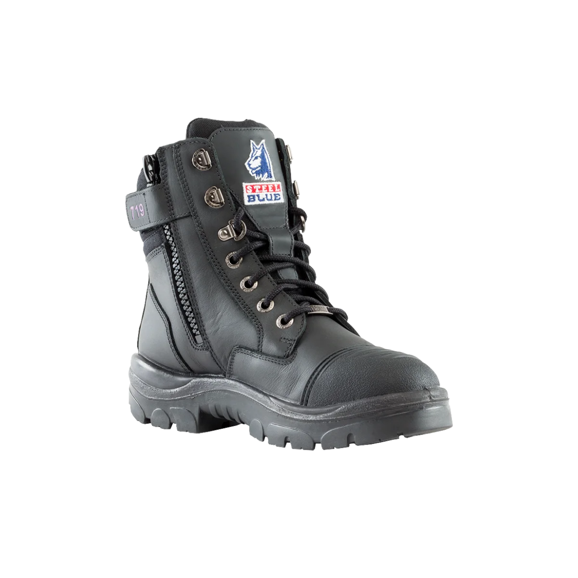 Picture of Steel Blue Ladies Southern Cross Zip Lace Up Boot TPU Sole with Scuff Cap