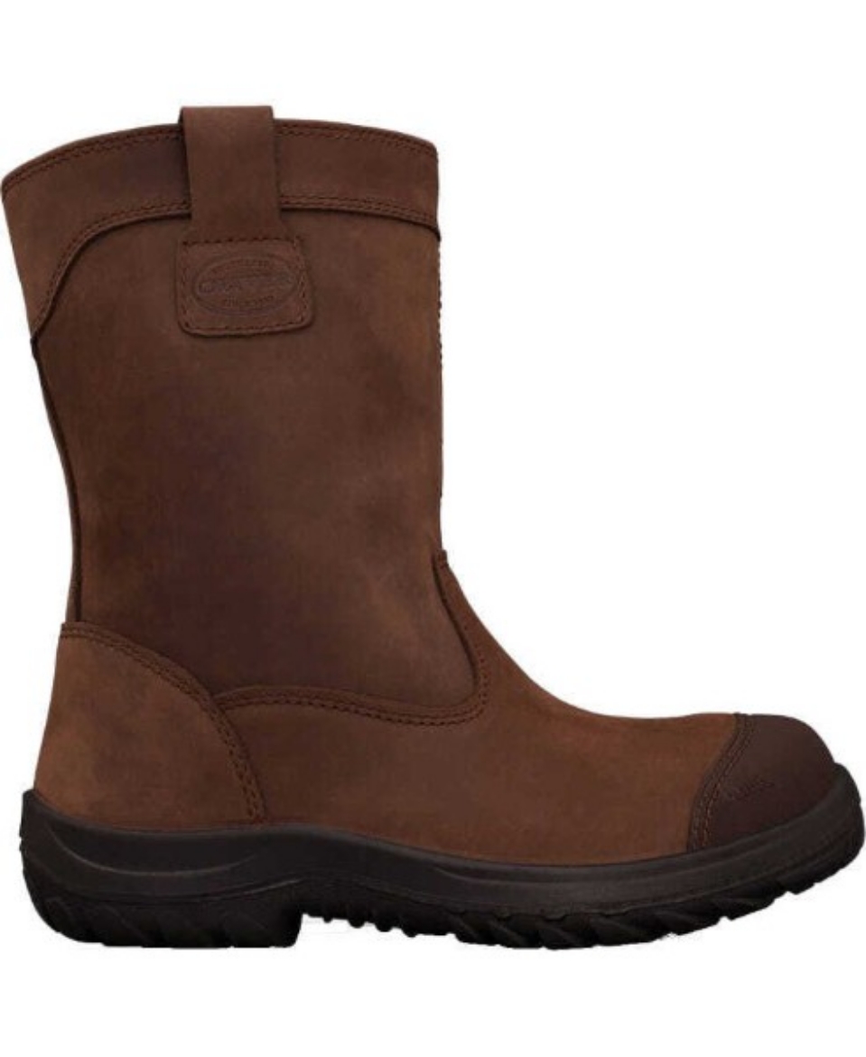 Picture of Oliver High Leg Pull On Boot Nubuck Leather Brown