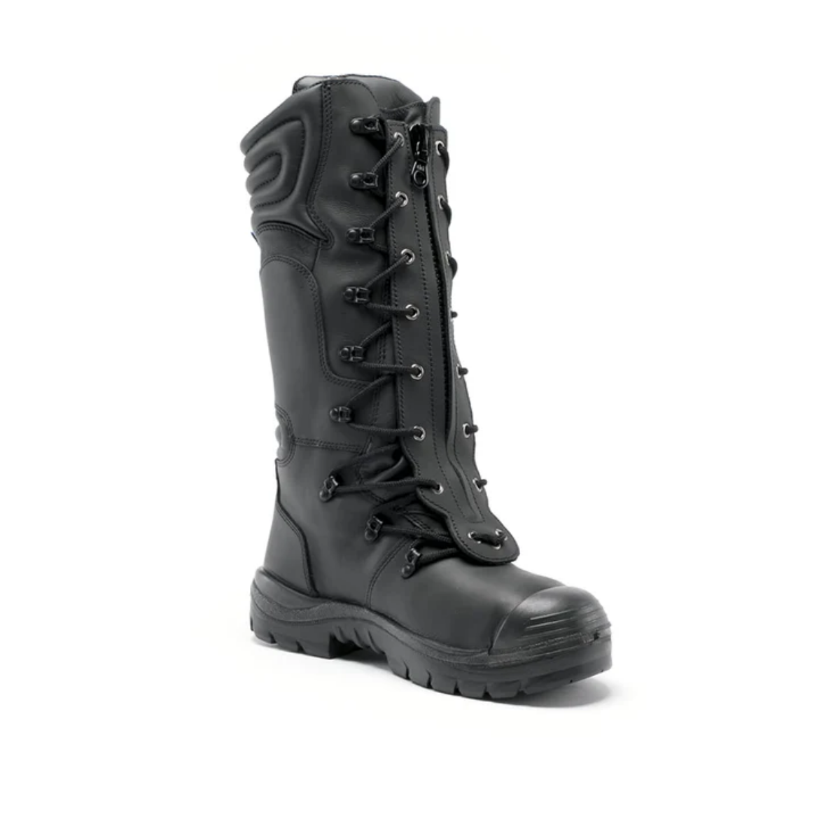 Picture of Steel Blue Telfer Mining Boot 350mm Lace up Zip System Metatarsul Guard and Bump Cap Black