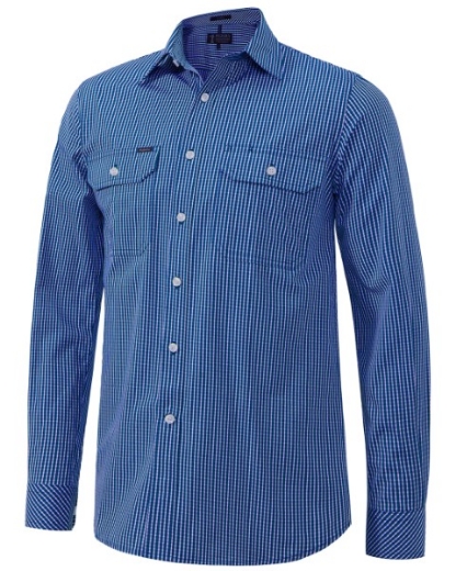 Picture of Ritemate Pilbara Long Sleeve Check Shirt, Double Pockets