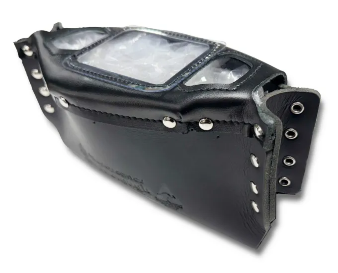 Picture of Leather case for Vigilance Battery Fully Enclosed Lid with clear Viewing Window (No Tool Holders)