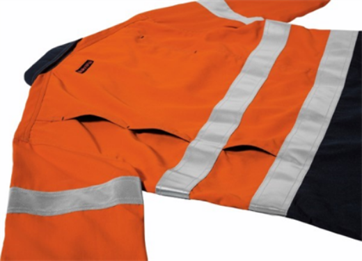 Picture of Bisley Flame Resistant Tencate Tecasafe Vented Shirt Long Sleeve 2 Hoop Pattern Reflective 238gsm HRC 2 ATPV 8-9