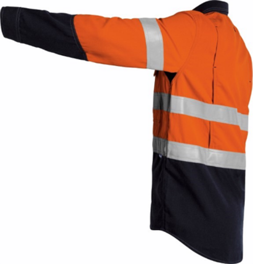 Picture of Bisley Flame Resistant Tencate Tecasafe Vented Shirt Long Sleeve 2 Hoop Pattern Reflective 238gsm HRC 2 ATPV 8-9
