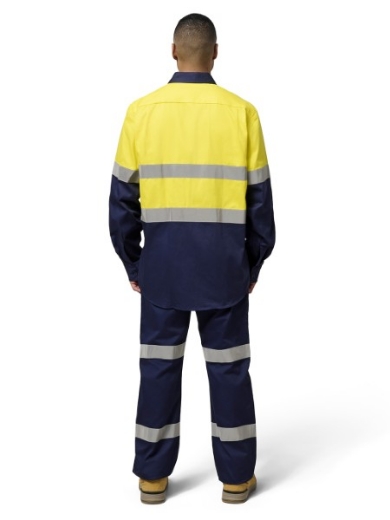 Picture of Hard Yakka Cotton Drill Shirt Long Sleeve with 3M Reflective Tape