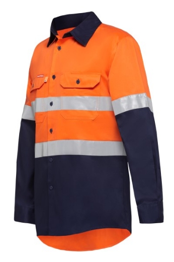Picture of Hard Yakka Cotton Drill Shirt Long Sleeve with 3M Reflective Tape