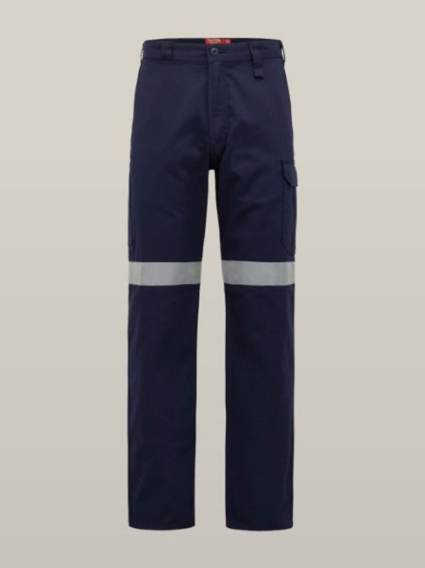 Picture of Hard Yakka Basic Cotton Drill Cargo Trousers with Reflective Tape