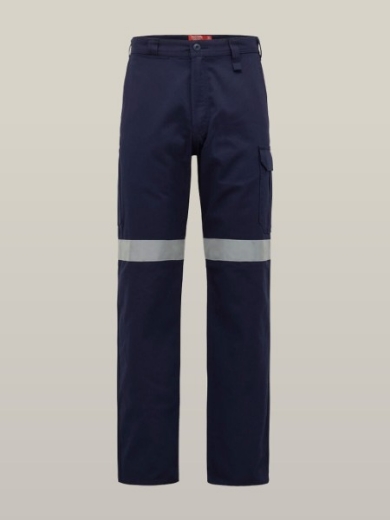 Picture of Hard Yakka Basic Cotton Drill Cargo Trousers with Reflective Tape